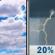 Thursday: Mostly Cloudy then Slight Chance Showers And Thunderstorms