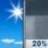 Monday: Sunny then Slight Chance Rain Showers