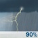This Afternoon: Showers and thunderstorms. Cloudy, with a high near 47. South southeast wind 5 to 10 mph. Chance of precipitation is 90%. New rainfall amounts between a tenth and quarter of an inch possible. This Afternoon: Showers And Thunderstorms